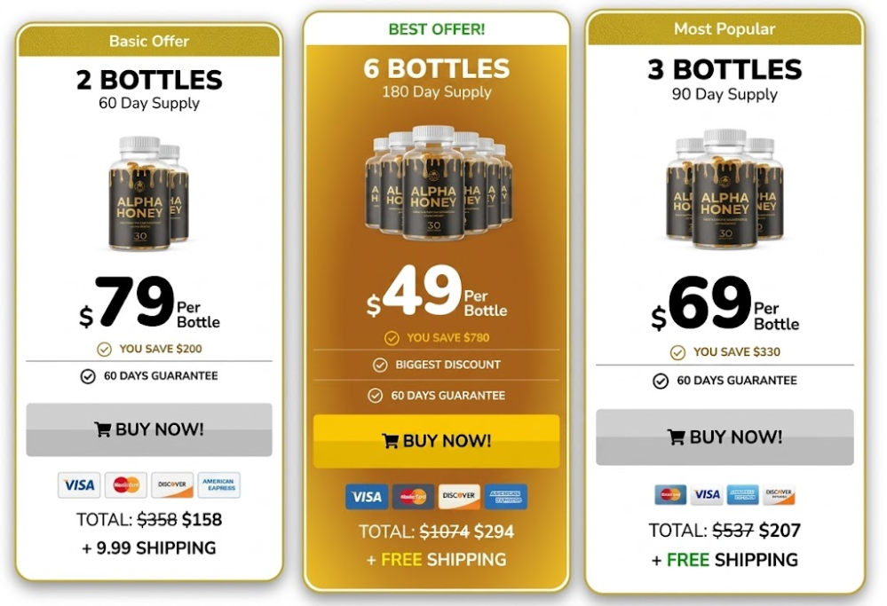 Special online offer available for Alpha Honey customers